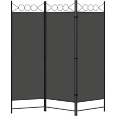 Biombo de forja negro (4 hojas)